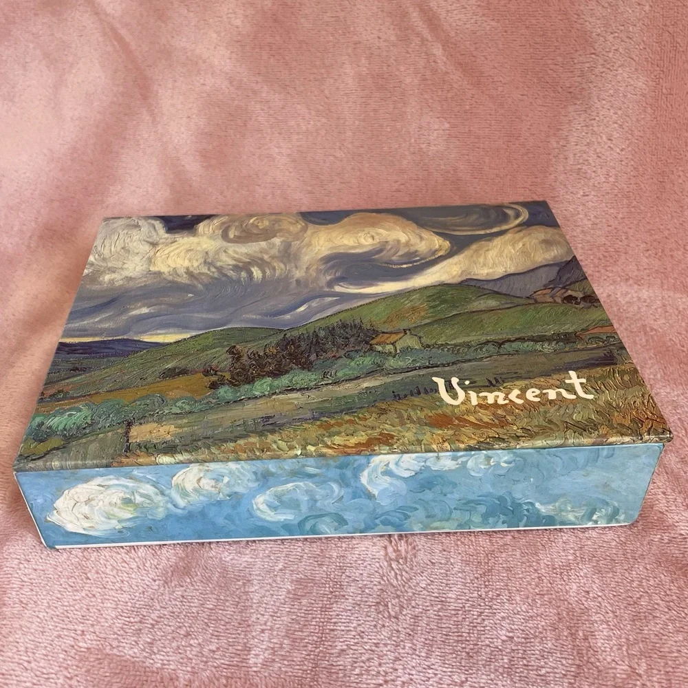 Vintage 1997 Vincent Van Gogh Note Cards in Keepsake Box 4 Designs w Envelopes